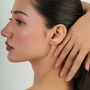 ต่างหูเพชรเม็ดเล็กคุณภาพสูงขายดีสำหรับสาวๆ สวมใส่ได้ทุกวัน ทองคำ 14K ผู้ผลิตเครื่องประดับขายส่ง - Product Image 5