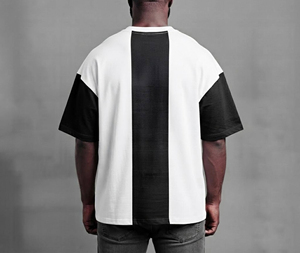เสื้อยืดฮิปฮอปผู้ชายคอโอเวอร์ไซส์แบบเรียบง่าย แขนสั้น ผ้าฝ้าย 100% คุณภาพดี น้ำหนักมาก สั่งทำได้ตามต้องการ ขายดีอันดับต้นๆ - Product Image 6