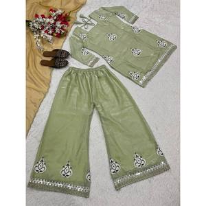 Ensemble de costume de soirée pour femmes de marque, haut élégant, palazzo, dupatta - Product Image 6