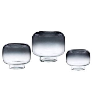 Porte-bougie en verre fumé ombré de 6,5 pouces, moyen, brillant et résistant à la chaleur - Product Image 3
