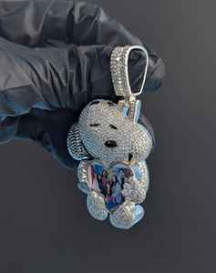 VVS Moissanite Diamond Iced Out Custom <b>Dog</b> Photo Pendant Necklace In 925 Silver Hip Hop <b>Memorial</b> Pendant At Wholesale Price - Product Image 3