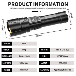 CITICITY Portable <b>LED</b> Tactical Flashlight 4 Modes <b>Rechargeable</b> with LDC Zoom & Waterproof for Home Camping Emergency - Product Image 4