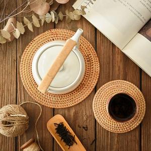 Posavasos Redondos Clásicos de Ratán Natural, Ecológicos, Antideslizantes, Absorbentes, para Mesa, Precio al por Mayor - Product Image 5