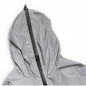 Chaqueta Reflectante Completa para Hombre, Chaquetas Reflectantes de Advertencia Nocturna con Bolsillo en el Pecho, Chaqueta con Capucha para Primavera/Otoño, Gruesa y Elegante - Product Image 3