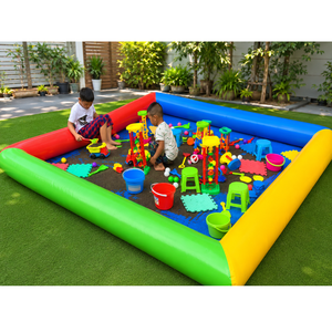 Piscine gonflable rectangulaire portable en PVC avec pompe à air pour événements extérieurs personnalisés et activités estivales - Product Image 3