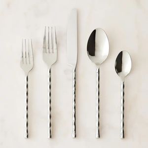 Ensemble de couverts en acier inoxydable poli brillant, finition miroir, vaisselle de table - Product Image 3