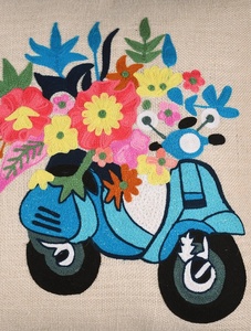 <b>Indian</b> Luxury 2023 New White <b>Cushion</b> case 18"x18"100% Cotton Colorful Hand Embroidery with Pom Pom for Home Decor Sofa Couch Bed - Product Image 4