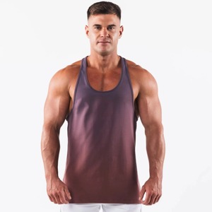 Camiseta sin Mangas para Hombre, Tejida y Transpirable, de Color Sólido, Estilo Vintage, Poliéster/Algodón, Ropa Deportiva, Servicio OEM Personalizable - Product Image 2