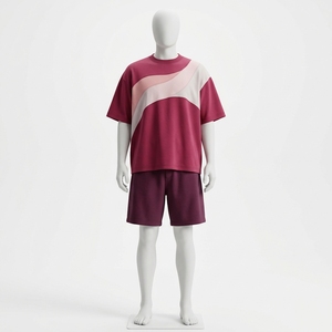Luxury Resort Co Ord <b>Set</b> Custom Cotton T Shirt Shorts OEM ODM Manufacturer - Product Image 1