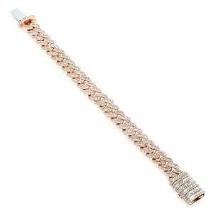 Bracelet Hip Hop en Moissanite VVS de Fournisseur Indien, Bijoux de Luxe Givrés pour Hommes, Idéal pour Soirées et Clubs, En Vente - Product Image 4