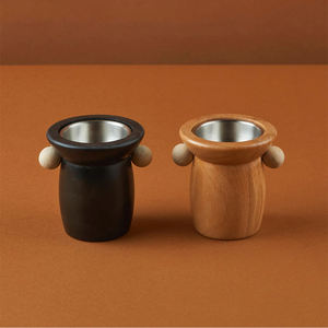 Quemador de Incienso Minimalista de Madera con Taza de Acero Inoxidable - Product Image 2