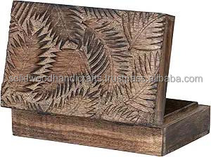 Cajas de madera talladas a mano de alta calidad, organizador de joyeros, Ideas de regalo de madera para almacenar monedas de joyería - Product Image 3