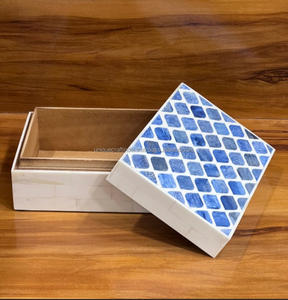 กล่องของขวัญประดับกระดูกและเรซิน6x4ที่มีเอกลักษณ์ขัดเครื่องประดับที่เก็บแบบคลาสสิก - Product Image 3