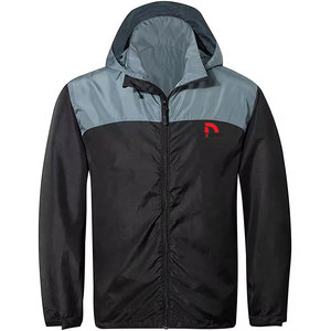 <b>Light</b> Weight Hooded Canvas Men Rain <b>Jacket</b> Full Zipper <b>Waterproof</b> Windproof Eco-Friendly Polyester Made in Pakistan Hot Sale - Product Image 1