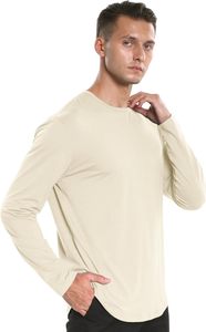 <b>Men</b> <b>Long</b> <b>Sleeve</b> T-Shirt 100% Cotton O-Neck Regular Fit Solid Color Casual Breathable Knitted Jersey <b>Top</b> Quality - Product Image 6