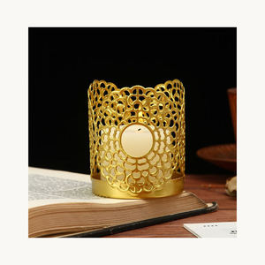New design white metal small large candle holder 2 <b>pc</b> set pillar candle holder decorative candle stand <b>table</b> decor customization - Product Image 1
