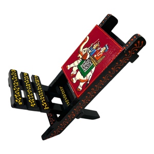 Support de téléphone portable en bois fait main, style chaise |   Support de téléphone décoratif avec art indien traditionnel - Product Image 3
