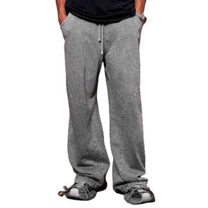 Pantalones Vaqueros Negros de Corte Regular, Estilo Vintage, Lavado a la Piedra, con Parches, Cintura Alta, Bolsillos Casuales, Mejor Oferta, Logotipo Personalizado - Product Image 1