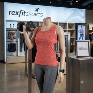 REXFITSPORTS 2026 เสื้อกล้ามครอปผู้หญิงแบบใหม่ สกรีนโลโก้ได้ตามต้องการ ทรงเข้ารูป ไร้แขน เหมาะสำหรับออกกำลังกาย โยคะ ฟิตเนส กีฬา ขายส่ง - Product Image 3