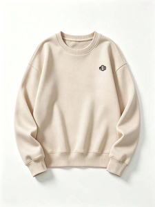 Cotton Fleece Women's Crewneck Sweatshirt Oversized Drop Shoulder Private <b>Label</b> Autumn Winter Streetwear Hoodies Custom Design - Product Image 5