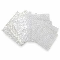 Tampons de protection autocollants anti-collision en PVC transparent pour portes vitrées plates 21x6mm