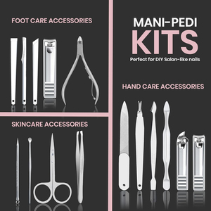 Juego de Manicura y Pedicura Profesional de Acero Inoxidable, Multifuncional, Resistente, Color Rosa 2026, para Cuidado Personal, Superventas - Product Image 3