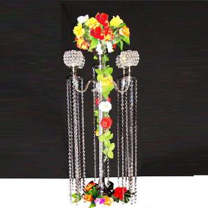Wedding Candelabra with Crystal Votives & Drops for Wedding Decoration Party centerpiece Luxury <b>Tall</b> Handmade Candelabra - Product Image 1