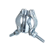 Échafaudage en acier, conception industrielle forgée, coupleur pivotant, demi-coupleur double, 48,3x48,3 mm, BS-1139/EN74, argent/doré, Vaishnav
