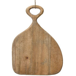 Tabla de cortar rectangular de madera ecológica hecha a mano con mango, 1.5 cm de grosor, tabla de picar con acabado liso y veta natural, bandeja para servir - Product Image 1