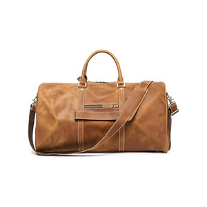 กระเป๋าหนังแบบ unisex พร้อมซิปปิดและหูหิ้วนุ่มสำหรับเดินทาง ขนาด 36-55 ลิตร สไตล์วีคเอนเดอร์ - Product Image 1