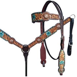Hot Sale Handmade Western Headstall for Horses Durable Leather Browband Bridle with <b>Engraved</b> <b>Tooling</b> Available for Bulk Quantity - Product Image 5