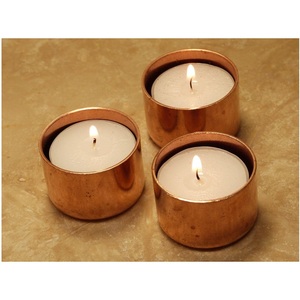 Luxury Handmade Pure Copper Tea <b>Light</b> Holder Rose Gold Votive Candle Stand for Wedding Decor Wholesale Antique Copper Candle Cup - Product Image 1