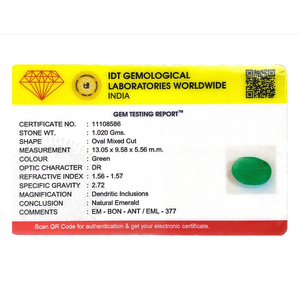 พลอยมรกตทรงเหลี่ยมธรรมชาติ 5.1 กะรัต สำหรับเครื่องประดับชั้นดี - Product Image 4