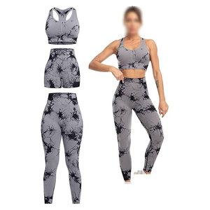Conjunto de Yoga para Mujer de Primera Calidad, Último Diseño, Transpirable, Hecho a Medida, Logotipo Frontal Sólido, 4 Piezas, Ecológico, Spandex/Nailon - Product Image 5