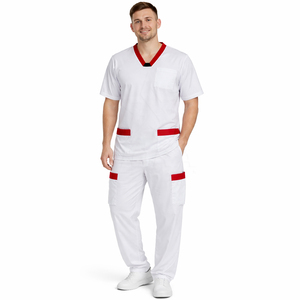 Tenue Médicale 2026 : Ensemble Blouse Manches Courtes et Pantalon pour Hommes et Femmes – Idéal Hôpital, Clinique Vétérinaire, Chirurgie et Travail - Product Image 1