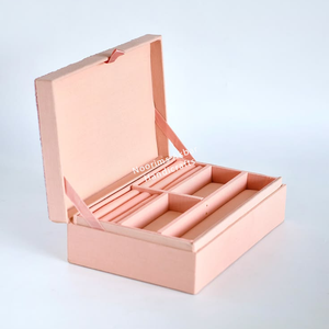 Caja de Joyería con Cuentas Rosa Pastel, Caja de Almacenamiento de MDF con Cuentas de Vidrio Florales, Caja de Regalo Hecha a Mano, Suministro al por Mayor de Fábrica - Product Image 5