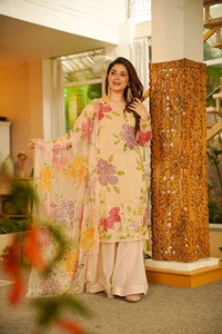 NEW DESIGNER SALWAR KAMEEZ for WOMEN with FANCY DUPPATA EMBROIDERY HAND PRINT WORK-MODERN STYLE QUICK DRY - Product Image 3