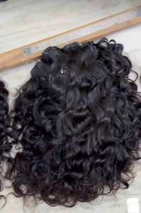 Cuticules bouclées naturelles alignées sans enchevêtrement humain indien donneur unique non transformé Machine Double trame Extension de cheveux - Product Image 3