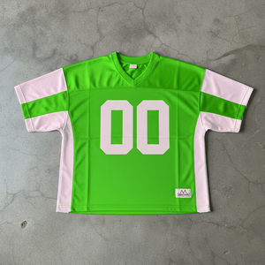 Custom Breathable Plus Size Polyester Cropped Retro Soccer Jersey Streetwear Oversized American <b>Mesh</b> Football - Product Image 6