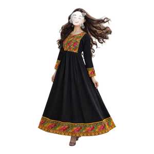 Women's Afghani Casual <b>Dresses</b> Luxury Ethnic Embroidered Bohemian Style Festival Clothing Supplier Collection - Product Image 1