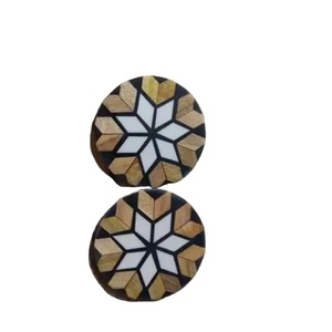 Handmade Eco-Friendly Durable Trendy Wooden <b>Coasters</b> <b>Set</b> with Customizable Shapes (Round/Rectangle) and Thickness Options - Product Image 1