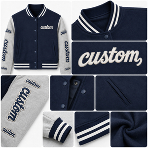 Chaqueta Universitaria de Béisbol con Estilo Moderno, Bordado Personalizado OEM, Ropa Deportiva Urbana, Chaqueta Universitaria para Hombre para Todas las Temporadas - Product Image 2