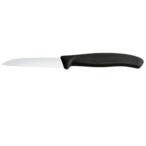 Couteaux utilitaires à lame dentelée avec manche noir, en acier inoxydable, lame tranchante, couteaux de cuisine pour trancher les tomates, les fruits, les légumes, le pain - Product Image 1
