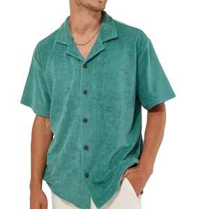 Camiseta de Manga Corta para Hombre, Talla Grande, Hombros Caídos, Sólida, Transpirable, 100% Algodón, Estilo Urbano Informal - Product Image 1