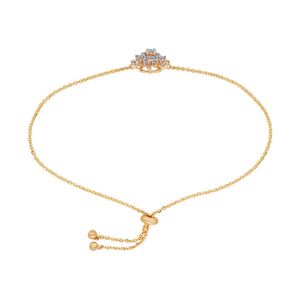 Elegante y lujosa pulsera de diamantes de primera calidad, 1.03 quilates, corte redondo, cadena de oro amarillo, joyería clásica para mujer - Product Image 2