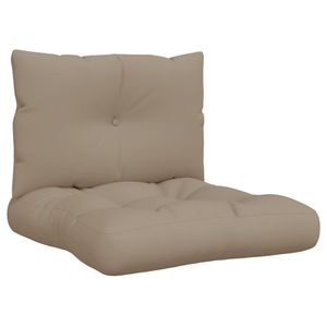 Lot de 2 coussins d'extérieur taupe 100 % polyester 23,6 x 24,2 x 3,9 po pour palette - Product Image 2