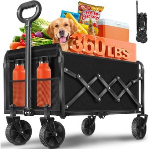 Carrito Plegable de 2 Niveles con Ruedas para Playa, Campamento, Deportes y Jardín - Carrito de Camping Versátil y Plegable - Product Image 1