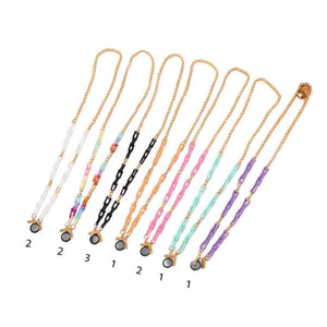 Collana a catena Z Brand Fashion 70 cm placcata oro con perline, design per occhiali e borse, unisex, uso quotidiano - Product Image 2