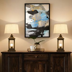 20.5in Black <b>Gold</b> Modern Farmhouse <b>Bedside</b> <b>Table</b> Lamp 3 Way Dimmable Touch for Living Rooms 2 Lig - Product Image 1