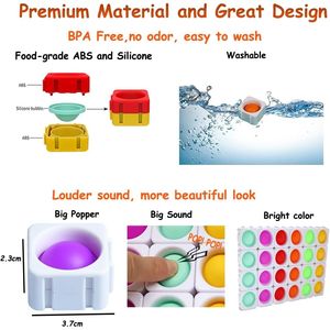 24-Piece DIY Infinity Pop Building Blocks Silicone Push Fidget Sensory <b>Toy</b> Great Classroom <b>Tool</b> 24 Pcs Fidget Cubes - Product Image 3